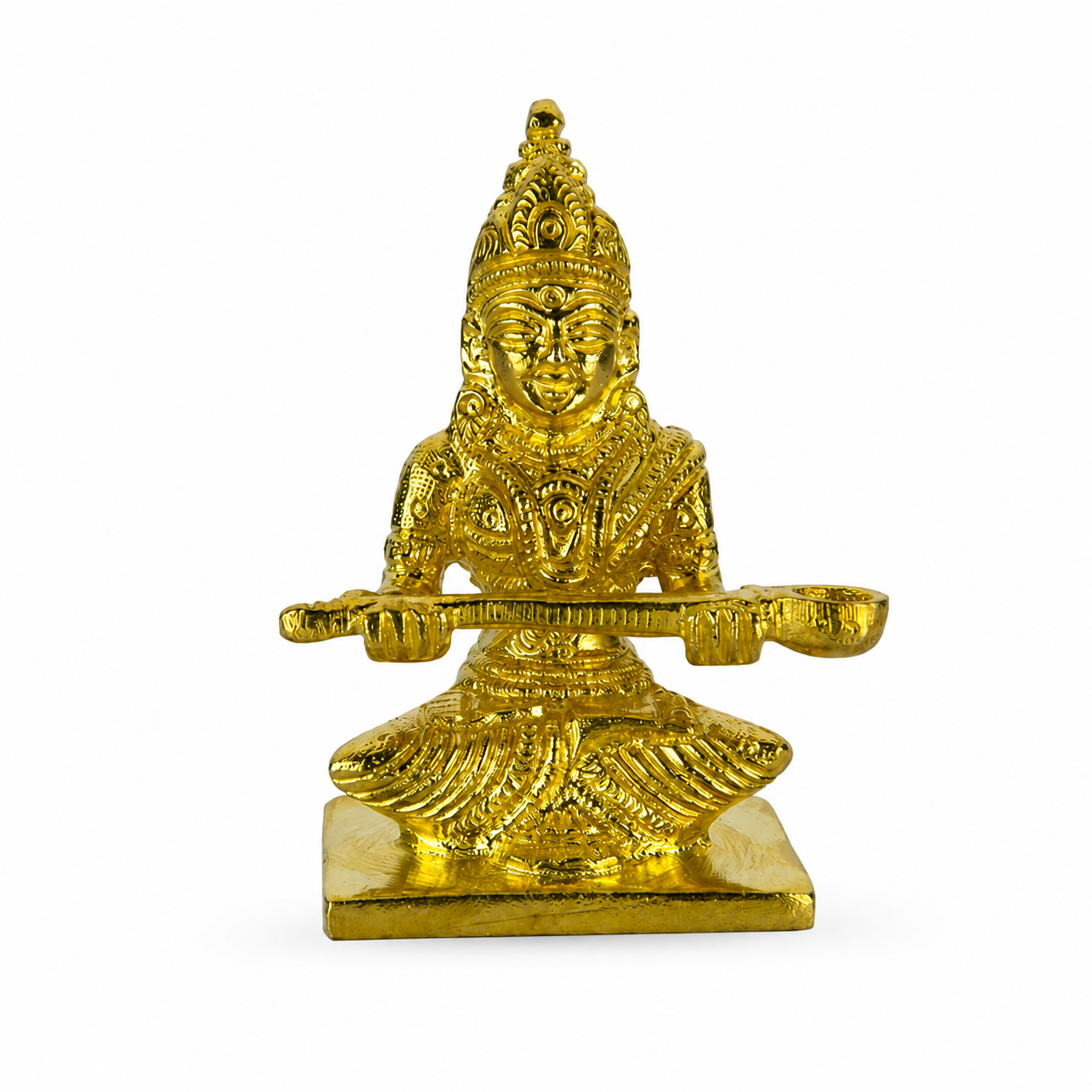 Annapurnai Brass Statue | Brass Annapurna Devi Idol for Home Temple & Pooja Room