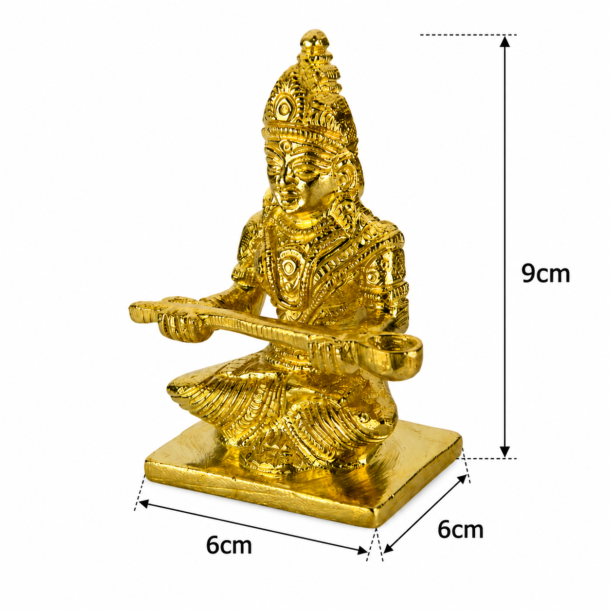 Annapurnai Brass Statue | Brass Annapurna Devi Idol for Home Temple & Pooja Room