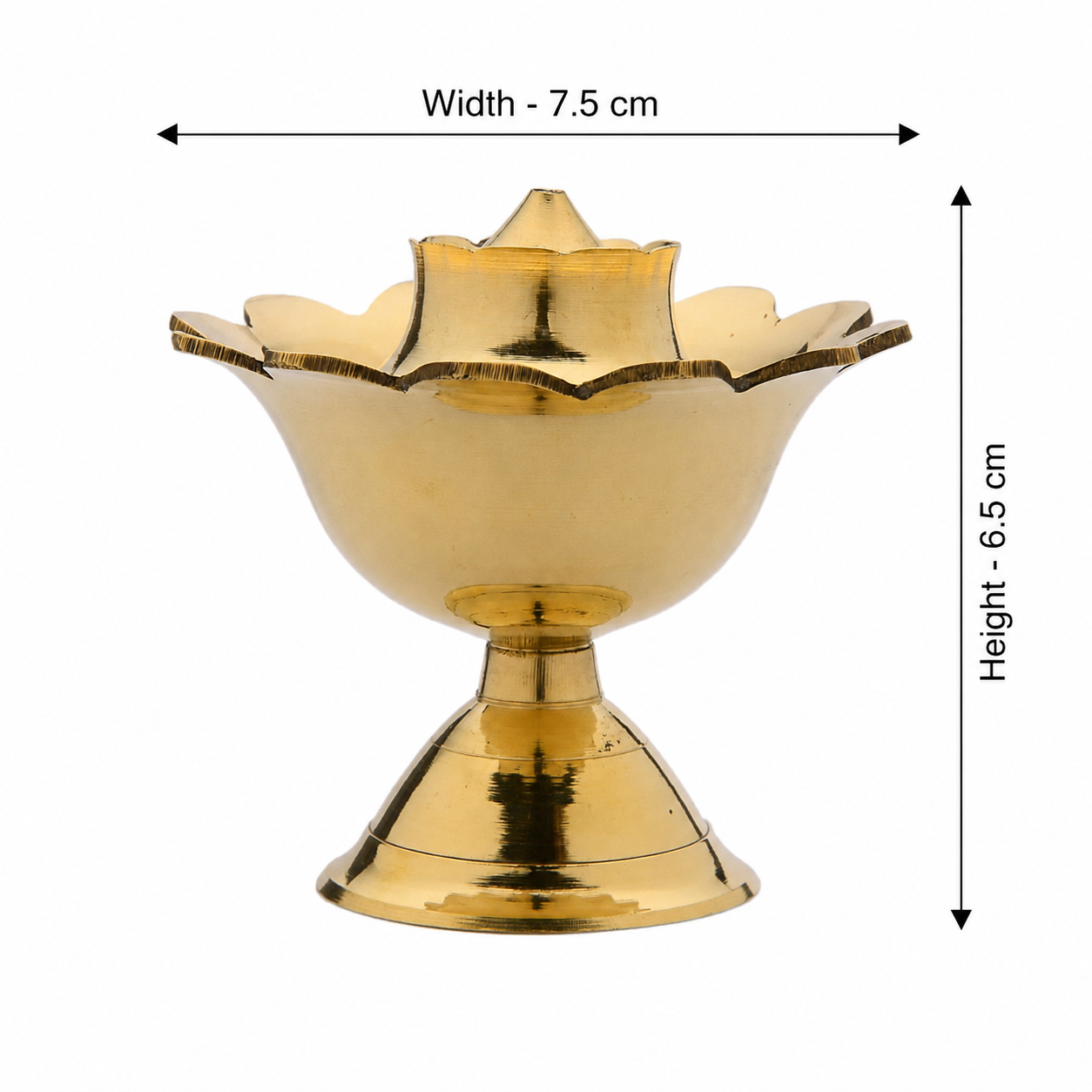 Anga Brass Pathi Stand Lotus No. 2 – Brass Agarbatti Holder for Pooja