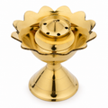 Anga Brass Pathi Stand Lotus No. 2 – Brass Agarbatti Holder for Pooja