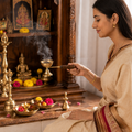 Anga Premium Brass Dhoop Aarti Holder No. 4 with Wooden Handle