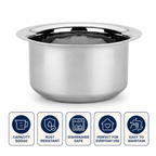 Half Litre Stainless Steel Tope | 500ml Food Grade Steel Cooking Pot with Lid