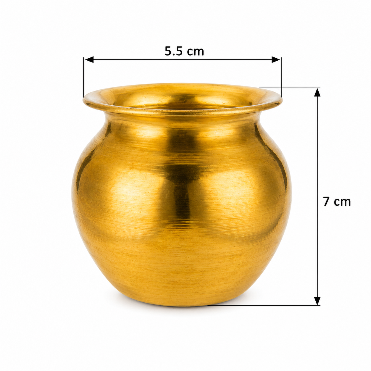 Heavy Brass Pooja Chembu 200ml – Traditional Brass Kalash for Daily Pooja
