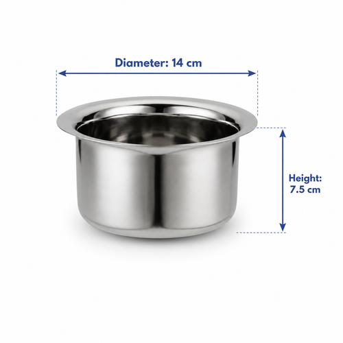 Anga One Litre Stainless Steel Tope – Multipurpose Cooking Vessel