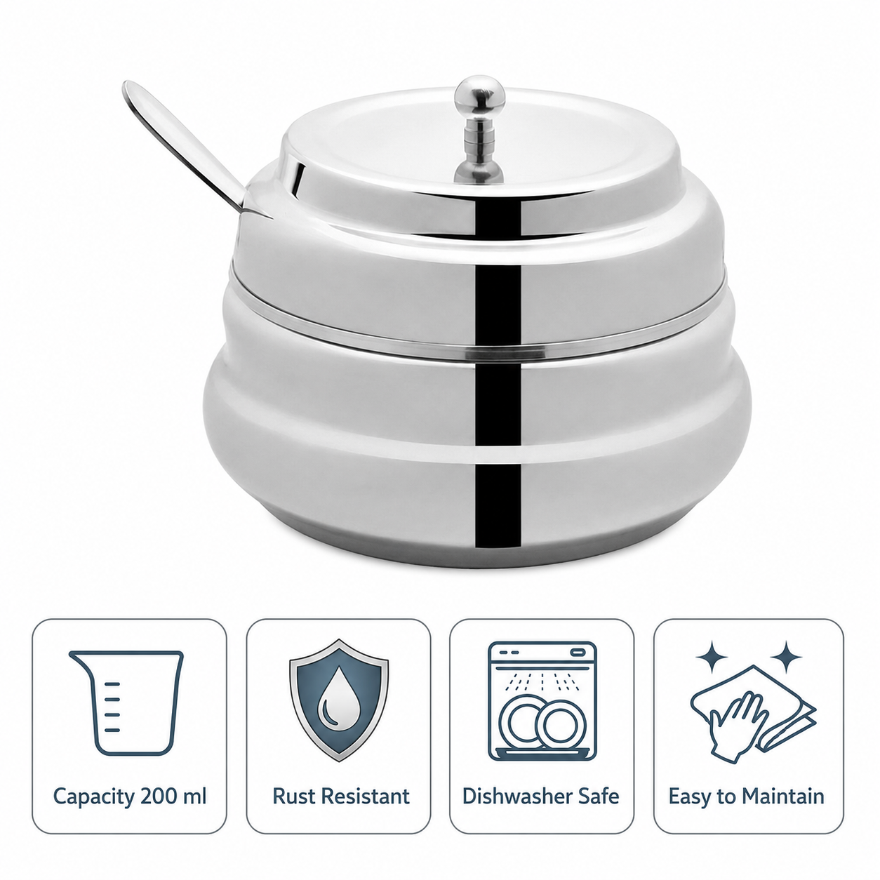 Anga Premium DLX Dwarika Stainless Steel Ghee Cup 200 ml
