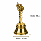 Anga Premium Brass Pooja Bell No. 2 – Traditional Hand Ghanti for Puja & Aarti