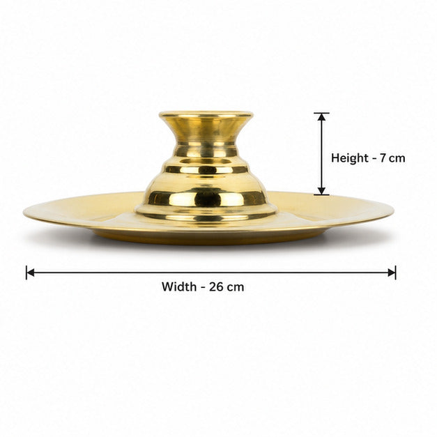 Anga Premium Brass Sooda Thattu No.10 for Camphor Aarti