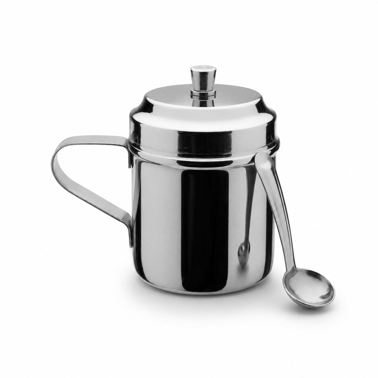Anga DLX SS Ghee Cup No.1 – 200 ml with Lid and Spoon
