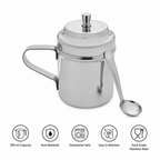 Anga DLX SS Ghee Cup No.1 – 200 ml with Lid and Spoon