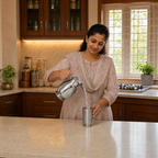 Anga Stainless steel Water Jug Queen No. 6 with Lid and Handle