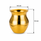 Small Brass Pooja Chembu 50ml | Traditional Brass Kalash for Daily Pooja, Abhishekam & Holy Water | Handmade Indian Puja Vessel | Home Temple & Festival Worship