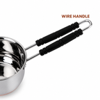 Premium Stainless Steel Copper Bottom Saucepan with Lid | Heavy Gauge Milk & Tea Pan