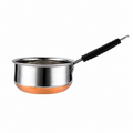 Premium Stainless Steel Copper Bottom Saucepan with Lid | Heavy Gauge Milk & Tea Pan