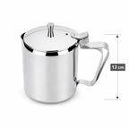 Stainless Steel Coffee Pot 500ml (2 Cups) | Filter Coffee Maker | Tea & Coffee Serving Pot | Food Grade Stainless Steel | Mirror Finish | Durable Kitchen Coffee Pot