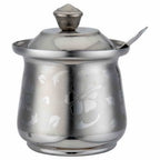 Anga Stainless Steel Ghee Pot with Spoon for Kitchen & Dining Table
