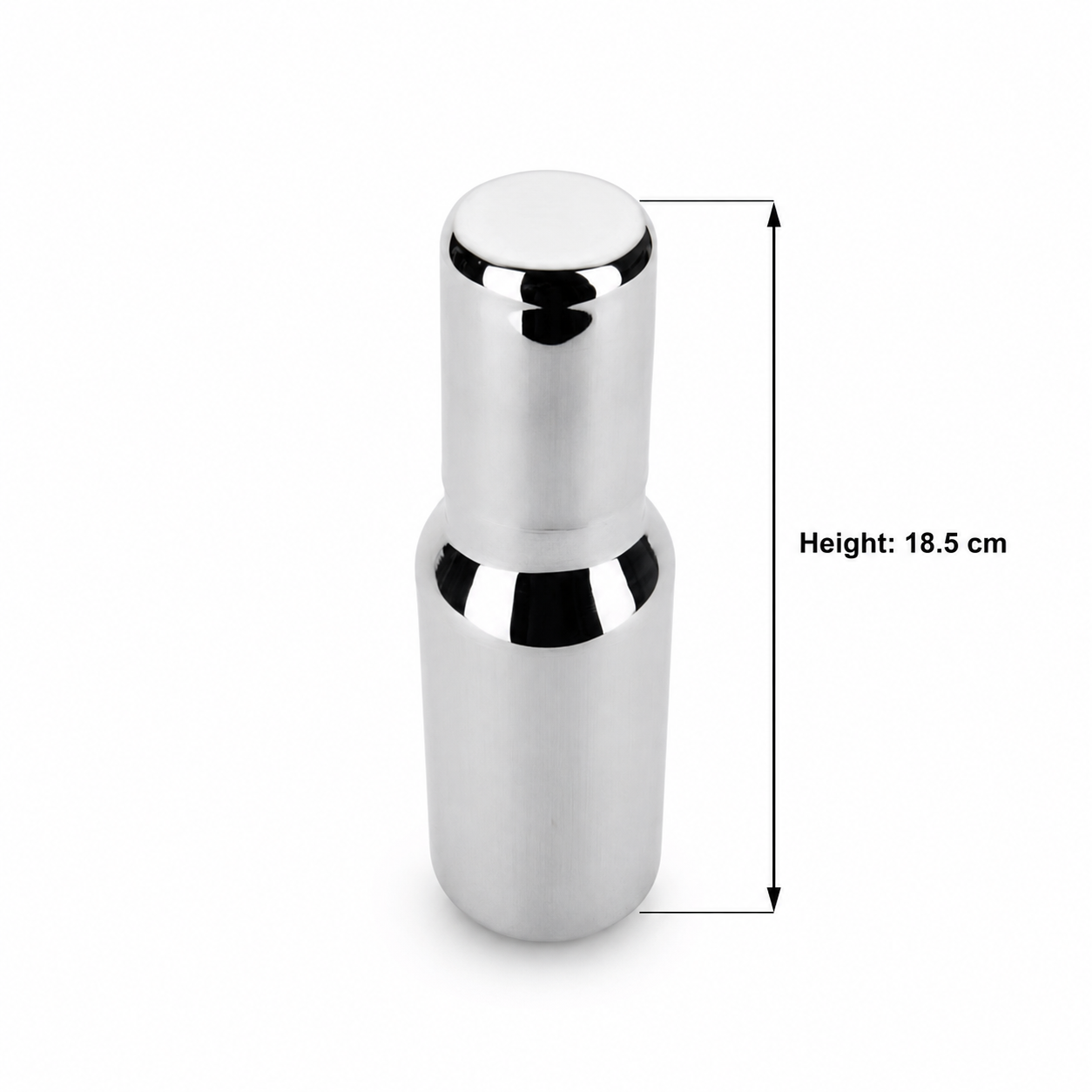 Anga 350 ml stainless steel oil dispenser with a convenient pouring spout. Ideal for cooking oil, ghee, vinegar and dressings. Compact and easy to maintain.