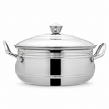 Anga Stainless Steel Serving Bowl with Lid 1250 ml | KitchenStoreIndia