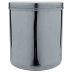 Anga 6-litre stainless steel storage dabba with lid for rice, atta, dal, flour, pulses and grains. Rust resistant, spacious and easy to clean.