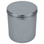 Anga 6-litre stainless steel storage dabba with lid for rice, atta, dal, flour, pulses and grains. Rust resistant, spacious and easy to clean.