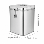 Anga- Stainless Steel Storage Container 4 Litre with Lid