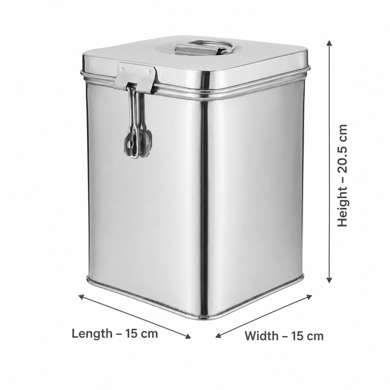 Anga- Stainless Steel Storage Container 4 Litre with Lid