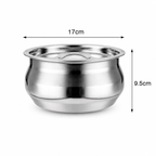 Premium Stainless Steel 2 Litre Serving Bowl with Lid | Food Grade Mirror Finish Serving Bowl