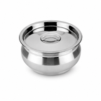 Premium Stainless Steel 2 Litre Serving Bowl with Lid | Food Grade Mirror Finish Serving Bowl