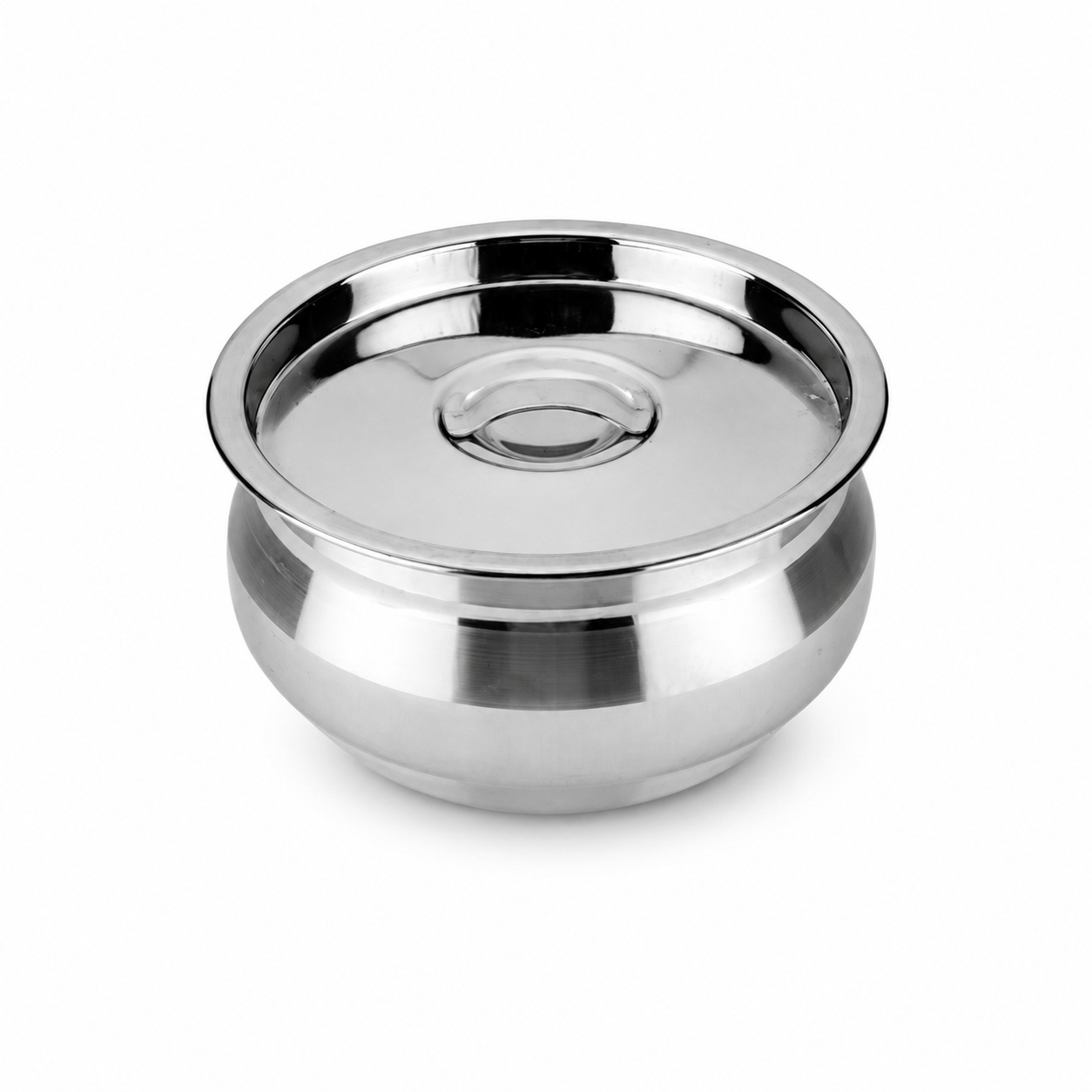 Premium Stainless Steel 2 Litre Serving Bowl with Lid | Food Grade Mirror Finish Serving Bowl