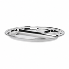 Premium Stainless Steel Oval Dinner Bojana Plate | Heavy Duty Mirror Finish Dining & Serving Plate