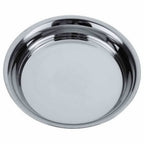 Stainless Steel Serving Snacks Plates Set of 5 | Round Food Grade Snack & Side Dish Plates | Mirror Finish