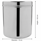 Anga Stainless Steel Storage Dabba Container 1 Litre with Lid