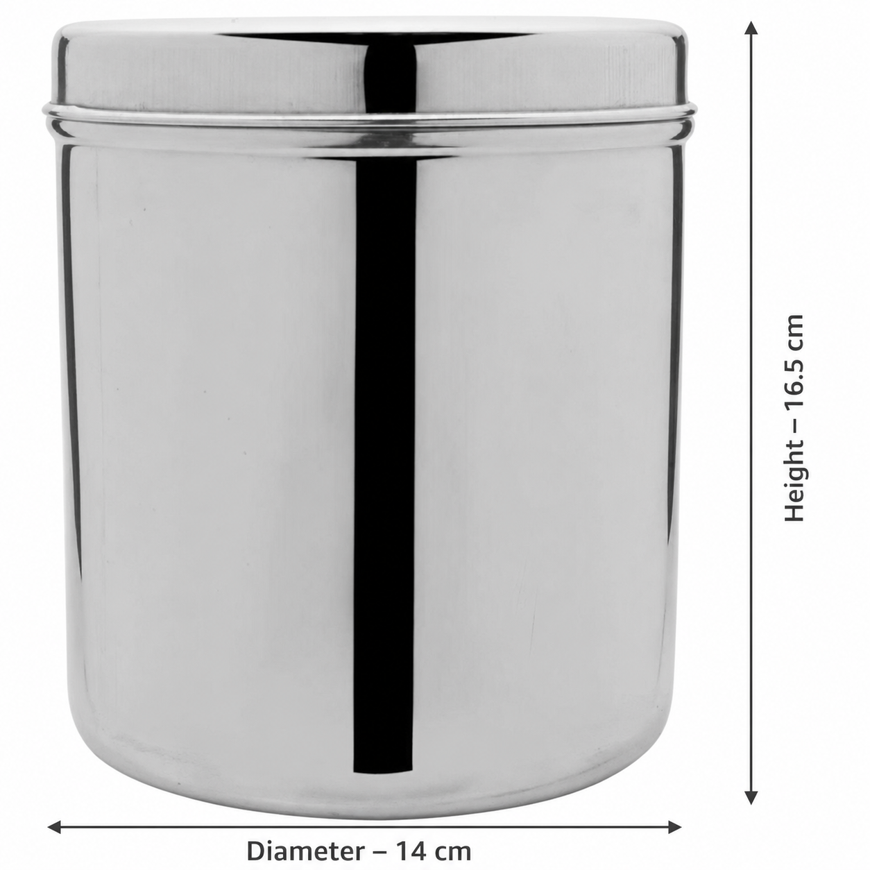Anga Stainless Steel Storage Dabba Container 1 Litre with Lid