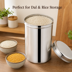 Anga Stainless Steel Storage Dabba Container 1 Litre with Lid