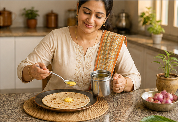 Anga DLX Stainless Steel Ghee Cup No.3 325 ML