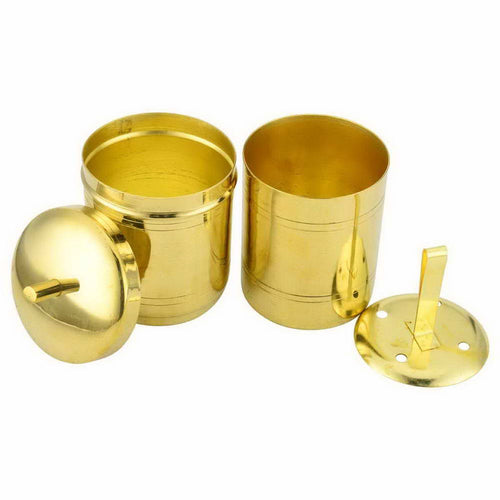 Brass South Indian Coffee Filter 300ml – Traditional Degree Coffee Maker | Authentic Filter Kaapi Maker | Pure Brass Coffee Drip Maker for Home & Kitchen