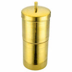 Brass South Indian Coffee Filter 300ml – Traditional Degree Coffee Maker | Authentic Filter Kaapi Maker | Pure Brass Coffee Drip Maker for Home & Kitchen