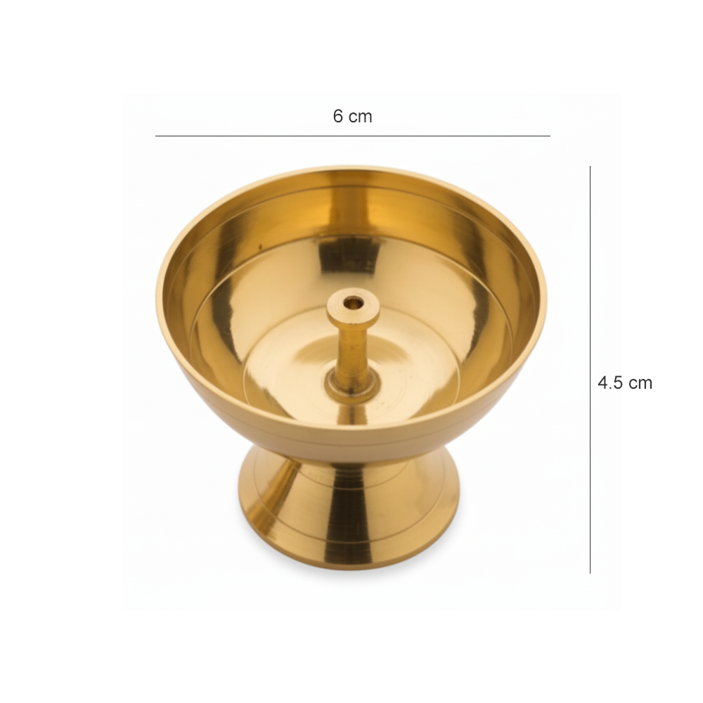 Pure Brass Akhand Diya / Nanda Vilakku – Traditional Long-Lasting Oil Lamp for Pooja, Home Decor & Festive Lighting