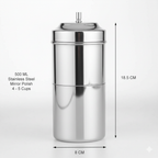 Standard 500 ml Stainless Steel South Indian Coffee Filter No.5 | Traditional Indian Filter Coffee Maker | Strong Decoction Drip Brewer