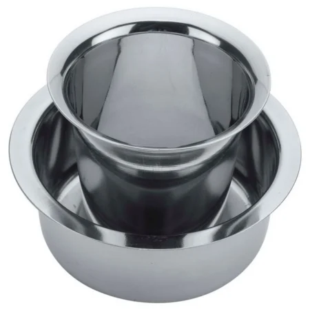 stainless steel coffee dabara set for south indian filter coffee – traditional tumbler & davara set for home, hotel & café use – mirror finish, durable, rust free – kitchen essentials